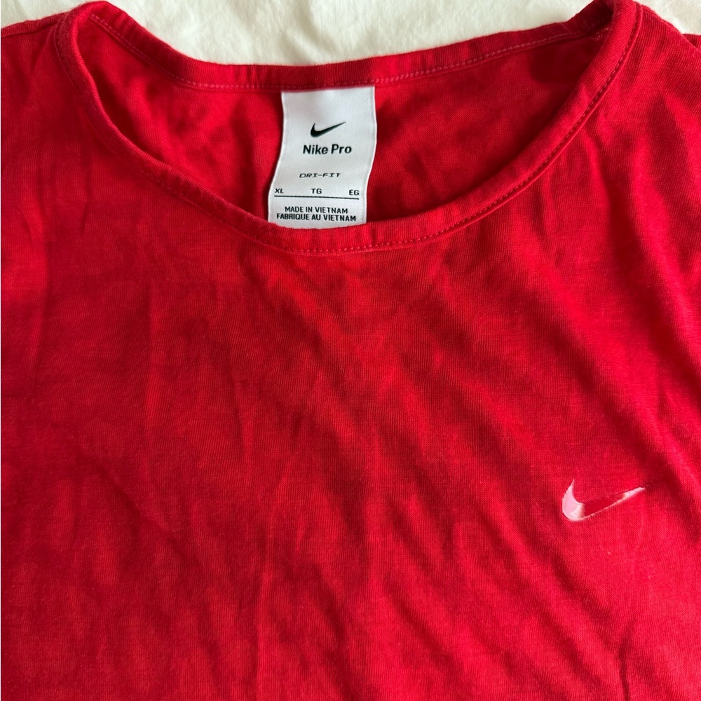 Nike Pro Dri-FIT Women’s Printed Tank Gym Red / Clear Animal Print Top size XL